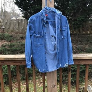 DISTRESSED DENIM JACKET